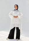 Washed White-Mist Silky Blouse