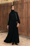 2 pieces abaya with chiffon detail