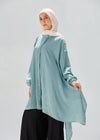 Washed Mint-Mist Silky Blouse