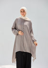 Washed Grey -Mist Silky Blouse