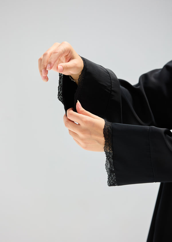 lace wrap abaya