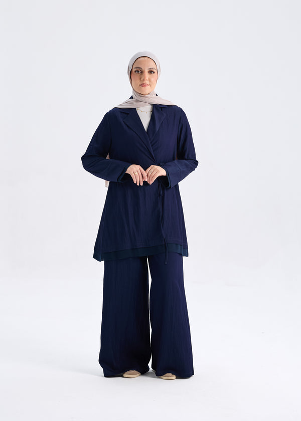 Softline Wrap Top Navy