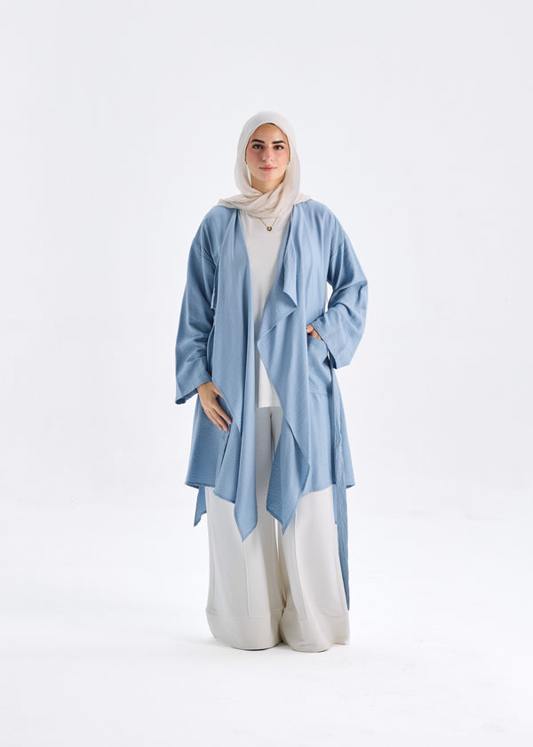Flowy caridgan with belt and wide pockets