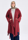 Flowy caridgan with belt and wide pockets