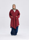 Flowy caridgan with belt and wide pockets