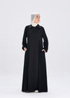 Practical mixed fabric Abaya