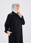 Practical mixed fabric Abaya
