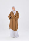 Flowy caridgan with belt and wide pockets
