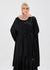 elegant Tiered abaya with flowy ponchodetail