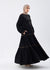 Tiered Abaya with GOLD Trim