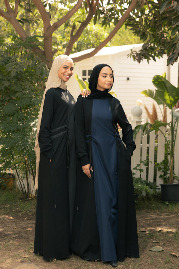 comfy Abaya With Mixed fabrics
