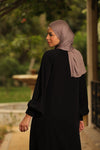 Reglan Open Abaya with detailes front and long zip up