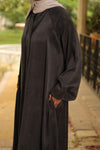 Luxurey open Abaya with velvety texture