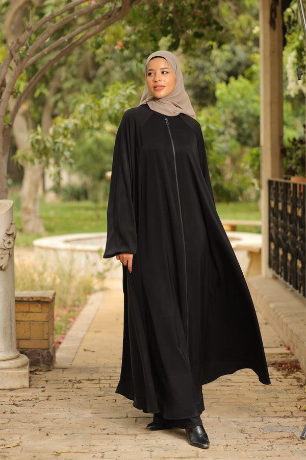 Flowey Oversized Reglan zip up Abaya