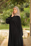 Flowey Oversized Reglan zip up Abaya