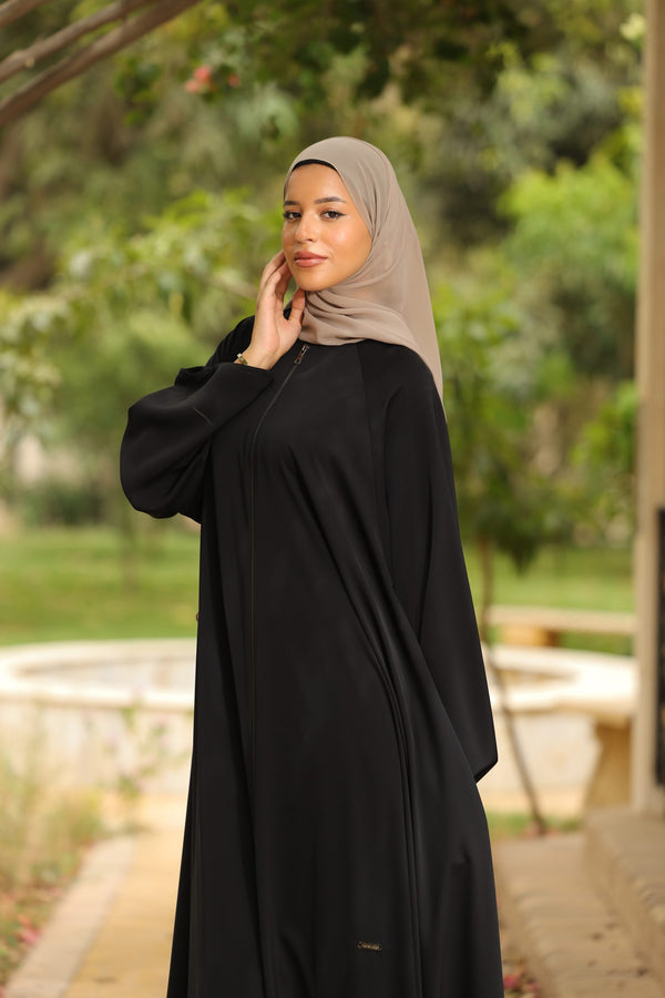 Flowey Oversized Reglan zip up Abaya