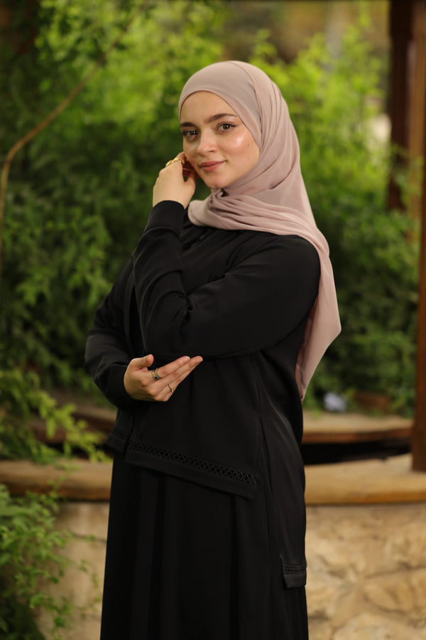 poncho Abaya with embellished layers
