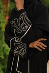 Elegant abaya with embroidered sleeves