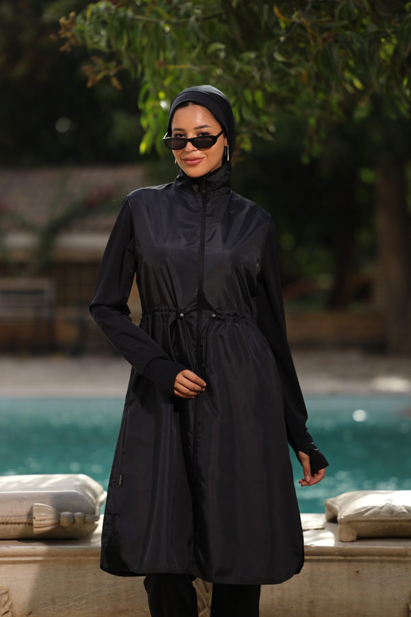 Modest swimwear set black color