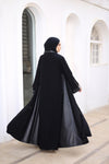 formal abaya with leather touch