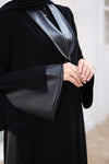 formal abaya with leather touch