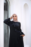 Ruffle wrap abaya