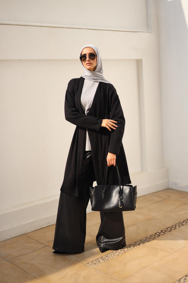 long tricot cardigan