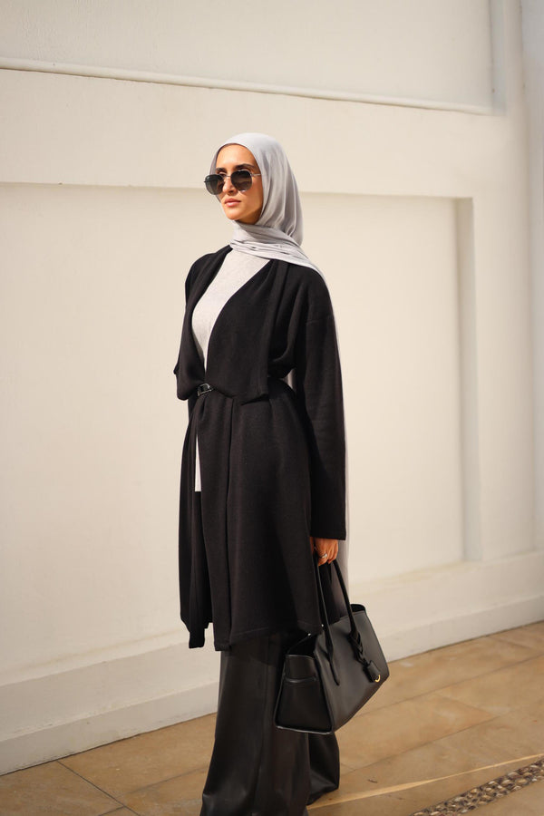 long tricot cardigan