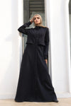 ribbed fabric Abaya