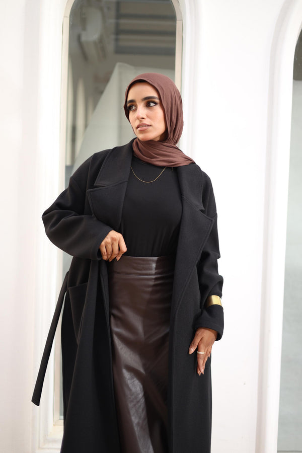 Dark brown Leather skirt