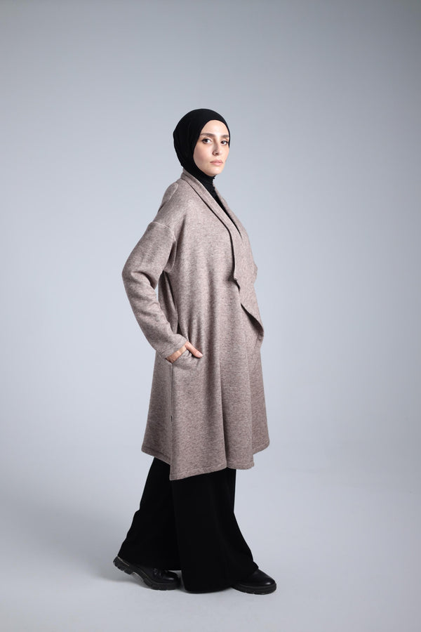 long tricot cardigan