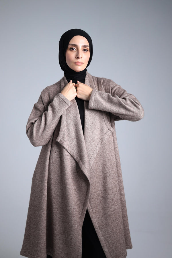 long tricot cardigan