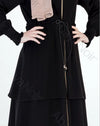 3 Layers Abaya with long Zipper