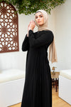 Everyday casual abaya with side pleated cut with ties