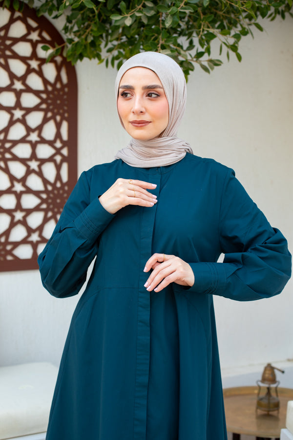 Button up Maxi poplin shirt dress