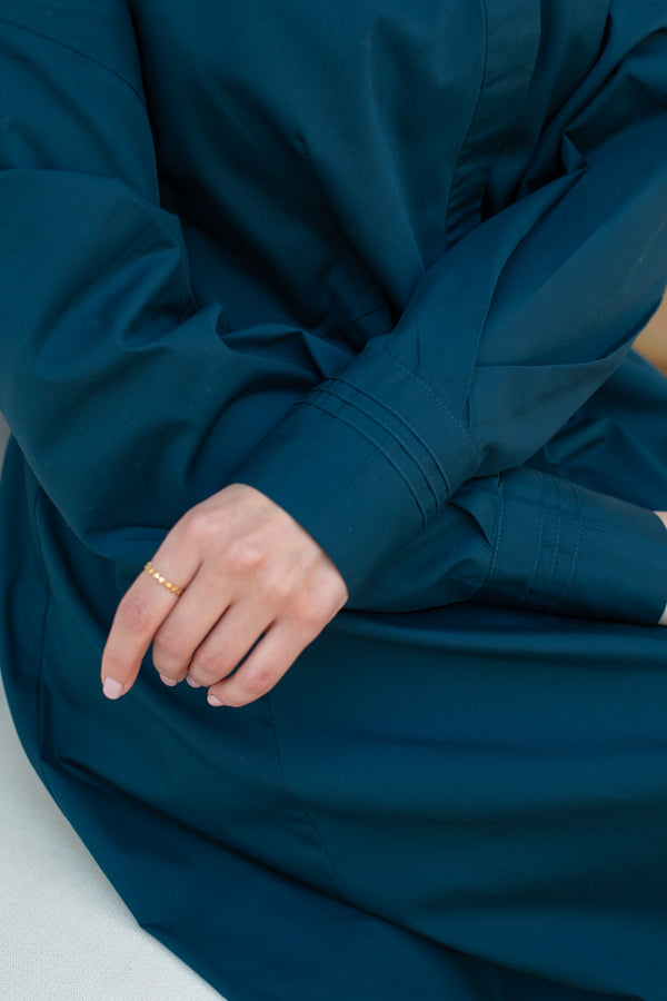 Button up Maxi poplin shirt dress