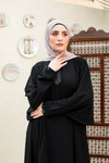Black squared Abaya with Cuff Detailing