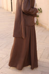 Brown Celestial Pleated Set