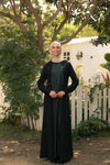 comfy Abaya With Mixed fabrics