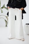 Summer melton wide leg trousers