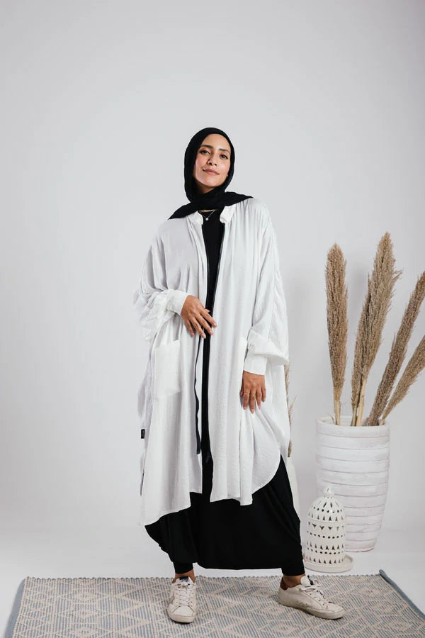 Silk Cape With Front Zippers And Pockets