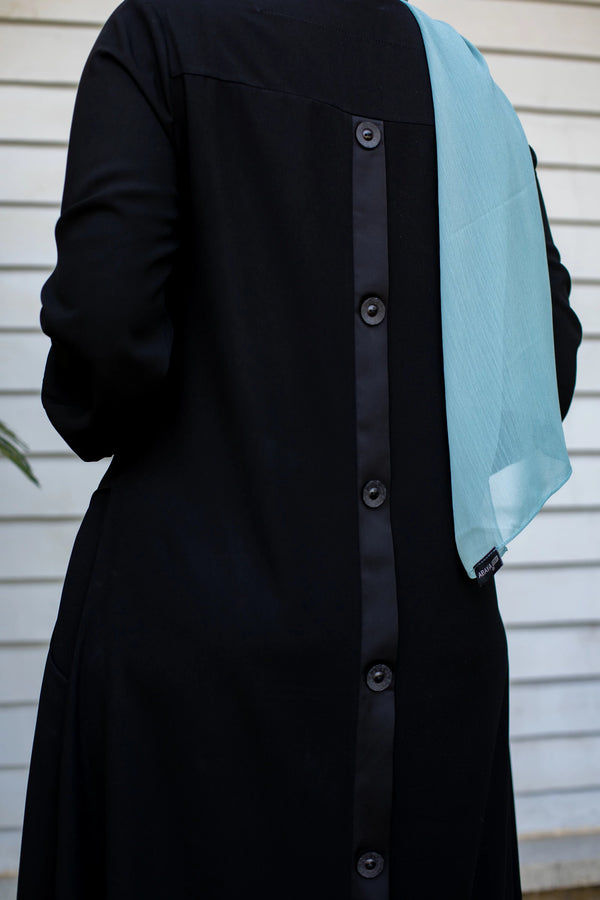 Abaya With Satin in back