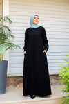 Abaya With Satin in back