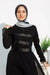 Abaya With diagonal satin strips