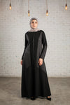 Abaya black color with multicuts