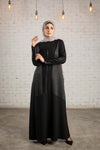 Abaya black color with multicuts