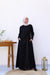 Abaya crepe With magic zipper and satin