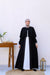 Abaya crepe Abaya Noir With side banda