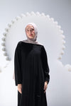 Tiered pleated closed Abaya
