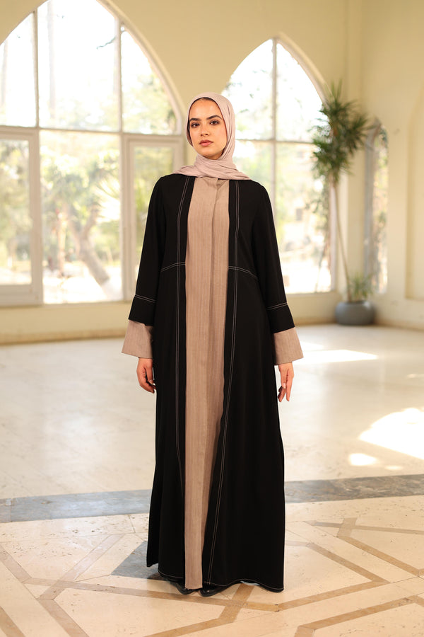 dual fabric abaya shirtcafe